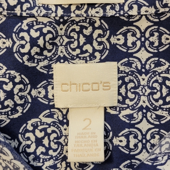 Chicos button up no iron blouse Size 2 (12) - Picture 6 of 7